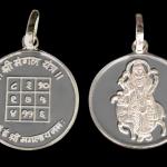 Mangal Graha / Mars Planet Yantra Pendant In Pure Silver