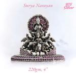 Surya Narayan Idol In Pure 925 Silver