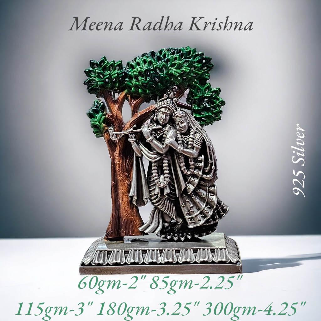 Radhe Krishna Idol In Pure 925 Silver (1)