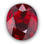 Natural Red Garnet Gemstone 3-4 Carats Oval
