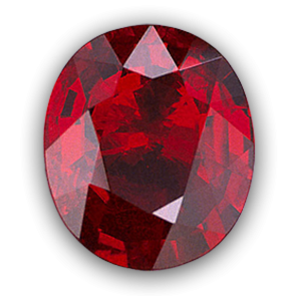 Natural Red Garnet Gemstone 3-4 Carats Oval