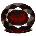 Natural Red Garnet Gemstone 7-8 Carats Oval