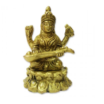 Saraswati Mata Idol In Brass