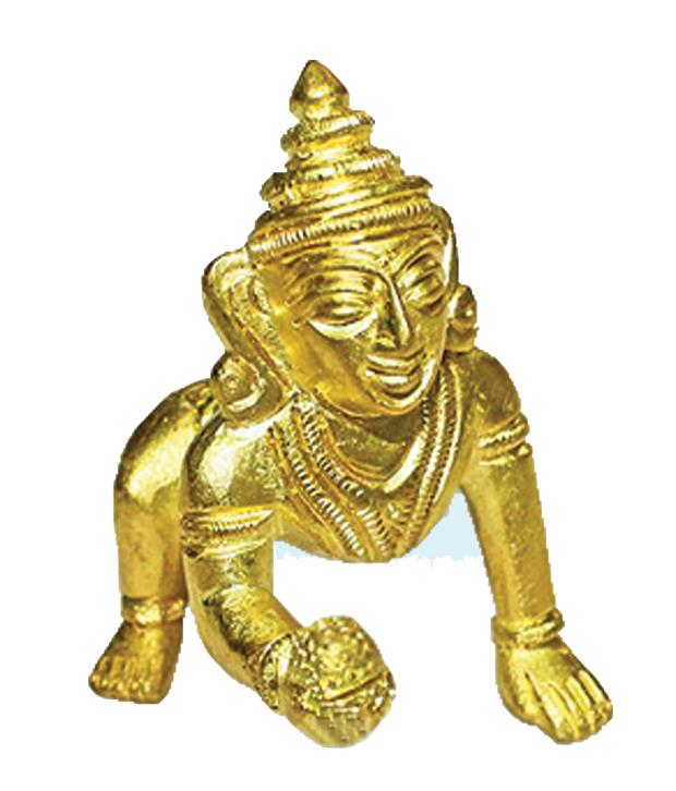 Ladoo Gopal in brass - Medium
