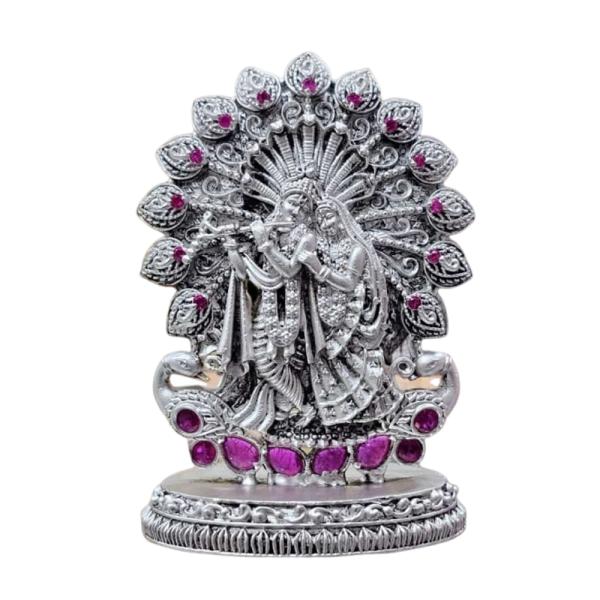 Radhe Krishna Idol In Pure 925 Silver