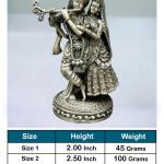 Radhe Krishna Idol In Pure 925 Silver (3)