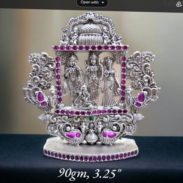 Ram Darbar Idol In Pure 925 Silver