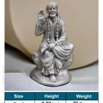Sai Baba Idol In Pure 925 Silver