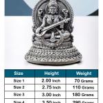 Saraswati Idol In Pure 925 Silver
