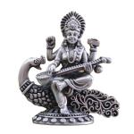 Saraswati Idol In Pure 925 Silver (1)