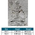 Lord Shiva Idol In Pure 925 Silver (1)