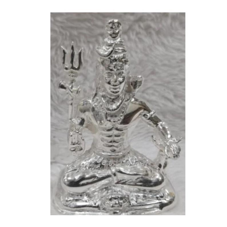 Lord Shiva Idol In Pure 925 Silver (1)