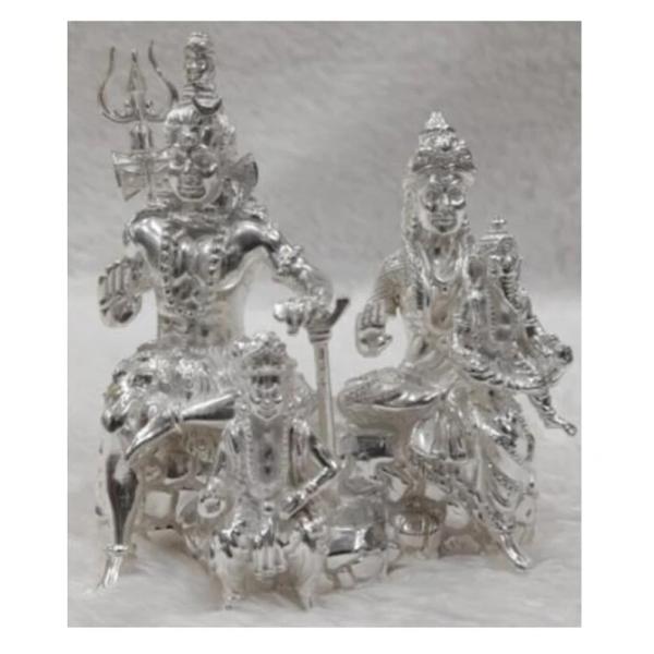 Shiv Parivar Idol In Pure 925 Silver (4)