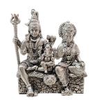 Shiv Parivar Idol In Pure 925 Silver-(2)