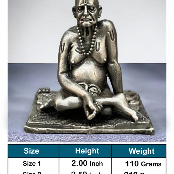 Swami Samarth Idol In Pure 925 Silver