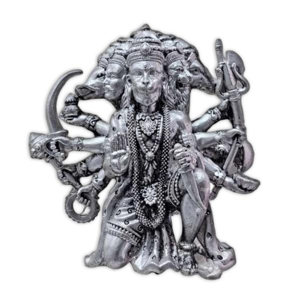 Panchmukhi Hanuman Idol In Pure 925 Silver