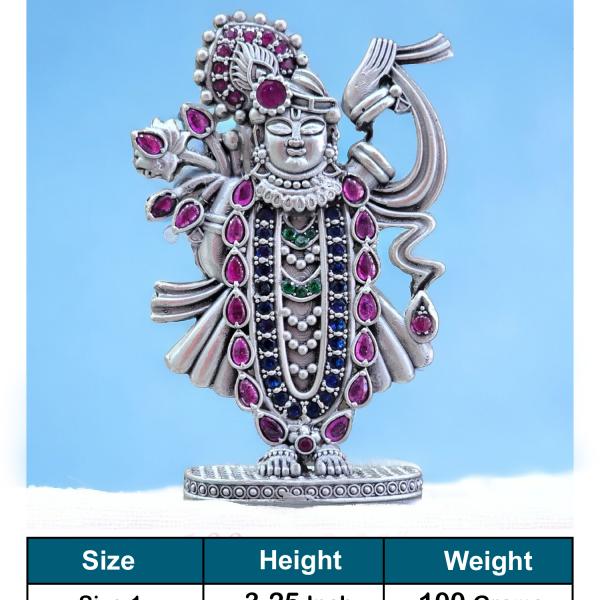 Shrinathji Idol In Pure 925 Silver
