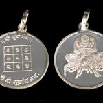 Surya Graha / Sun Planet Yantra Pendant In Pure Silver