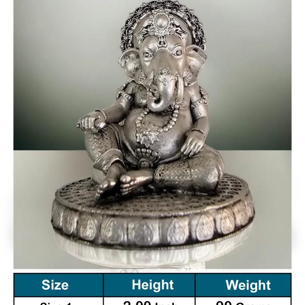 Ganesh Idol In Pure 925 Silver (13)