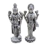 Vishnu Laxmi Idol In Pure 925 Silver