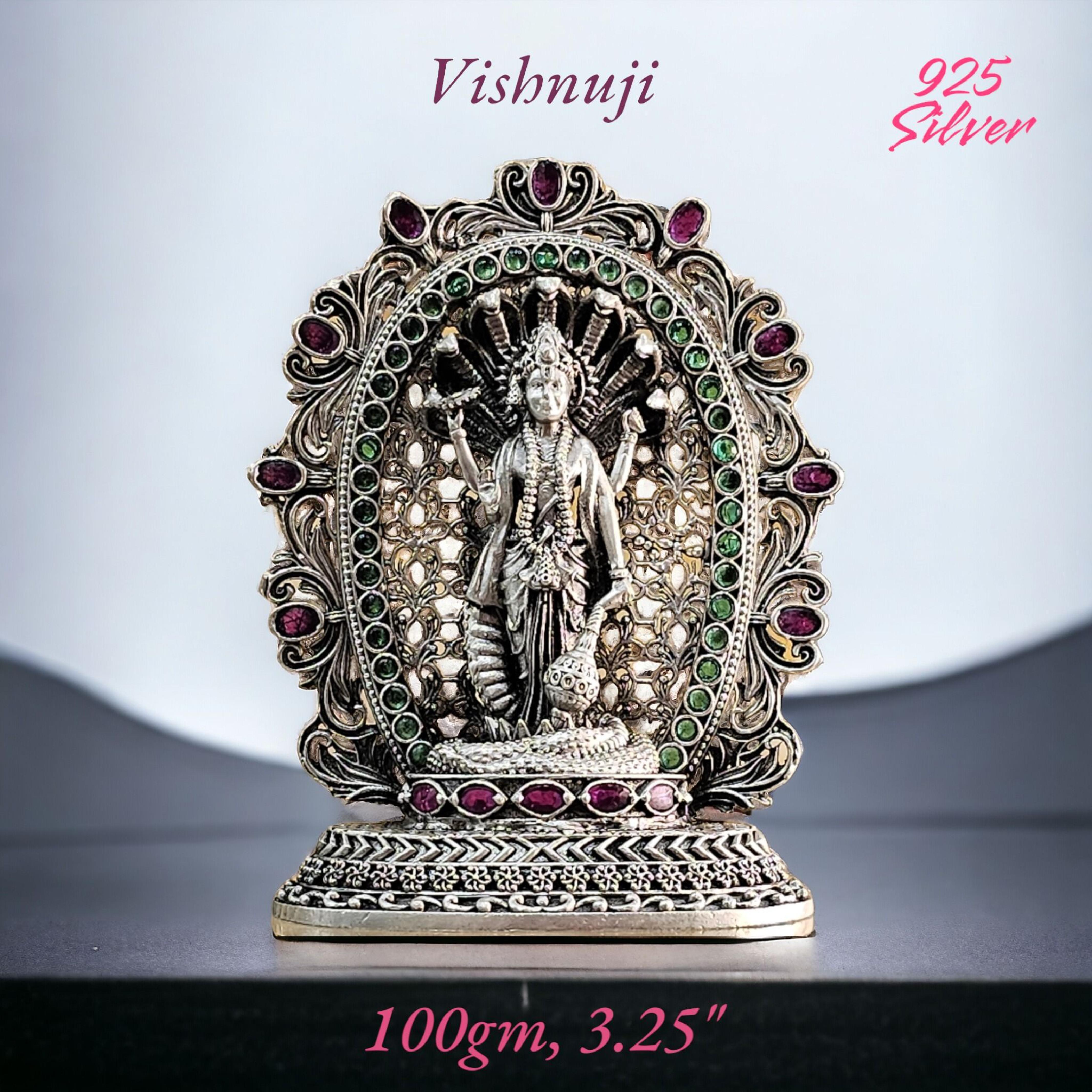 Lord Vishnu Idol In Pure 925 Silver