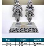 Vitthal Rukmani Idol In Pure 925 Silver