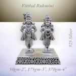 Vitthal Rukmani Idol In Pure 925 Silver